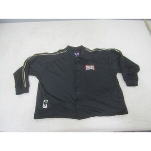 VTG Philadelphia‎ 76ers Warm Up Jacket Mens XL Black NBA Basketball Pro Player